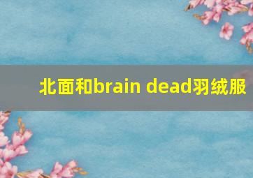 北面和brain dead羽绒服